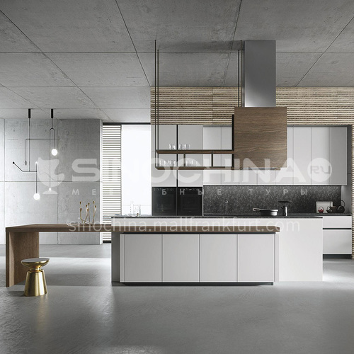 Modern kitchen simple design melamine with particle board kitchen-GK-609